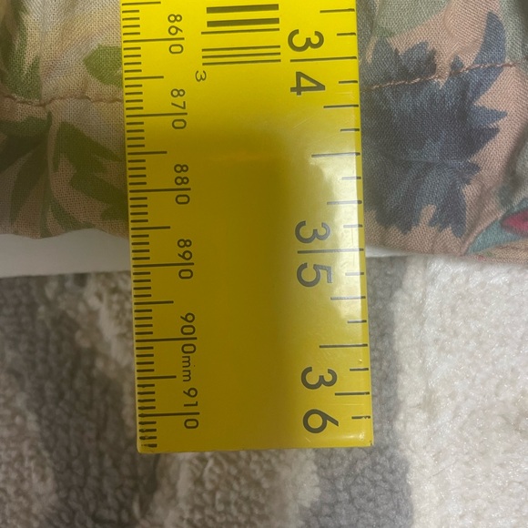 THML Anthropologie Boho Beige Floral V Neck Short Sleeve Dress Womens XL - Picture 9 of 10